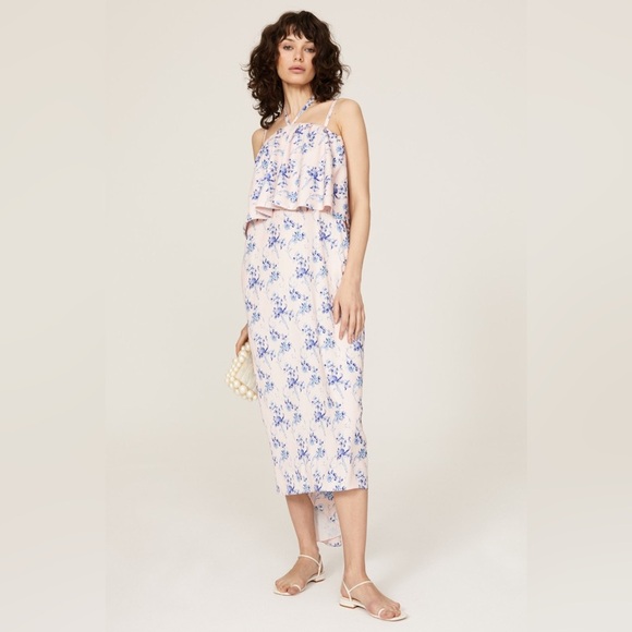 OSMAN Floral Halter Popover Dress - Picture 1 of 10